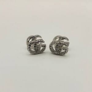 Gucci Silver-tone Double frame interlocking Earrings